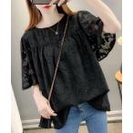 ブラウス シャツ シフォンブラウス フレア袖 ゆったり レディース