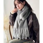 マフラー ストール 顔まわりに華やぎをプラス♪ バイカラー起毛マフラー レディース