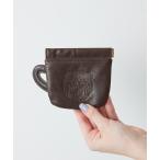 ポーチ LION COFFEE(ライオンコーヒー)コラボ カップ型レザーポーチ レディース