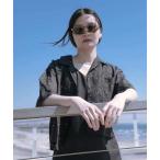 ブラウス シャツ new basic　オーガンジードットオープンカラーシャツ レディース