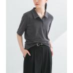 tシャツ パイルポロ衿カットソー レディース