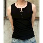  майка [Chikashitsu +]henley neck sleeveless 2 / [chikasitsu плюс ] застежка с планкой майка мужской женский 