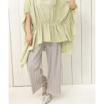 パンツ ランダムプリーツテーパードパンツ レディース