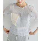 tシャツ 「kotohayokozawa/コトハヨコザワ」「STUDIOUS別注」SHEER SHORT SLEEVE TOP/シアーショートスリーブ