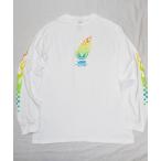 t рубашка [VANS]M GLOW FLAME LS огненный узор мужской женский 