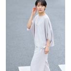 ブラウス シャツ 「ウォッシャブル」「接触冷感」「UV」バックサテンジョーゼットプルオーバーブラウス レディース