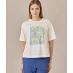 tシャツ ブリティッシュチューリッププリントTシャツ レディース