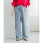 ジーンズ デニム デニムパンツ 「接触冷感」ひんやりイージーストレートデニム「CLIP denim」 レディース