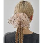 ヘアクリップ ボリューム ドット フリル バレッタ