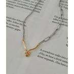 ネックレス フック モチーフ ミックス チェーン ネックレス レディース