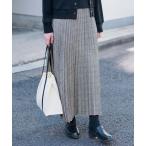 スカート ＴＨＲＥＥ　ＦＩＦＴＹ　ＳＴＡＮＤＡＲＤ　モノトーンチェックのプリーツスカート