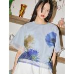 tシャツ 「MURUA×STAYFLOWER」チュールドッキングフラワーTシャツ レディース