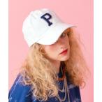 キャップ 帽子 an meets zakka Pロゴフェルトワッペンダメージコットンローキャップ レディース メンズ