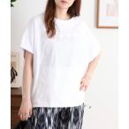 tシャツ コーマ糸シルケット天竺 ドッキングプルオーバー レディース