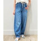 ジーンズ デニム デニムパンツ ハイライズ イージーウエスト バレルデニム レディース