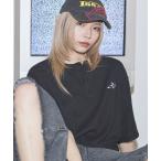 tシャツ ドライワッフル刺繍ロゴヘンリーネックハーフスリーブTシャツ「UNISEX」 メンズ レディース