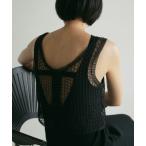 タンクトップ ノースリーブ Metallic Knit Tanktop レディース
