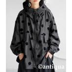 「antiqua」 ジップアップブルゾン ONESIZE ブラック レディース