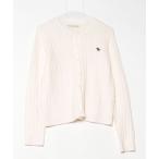 「Abercrombie&Fitch」 ニットカーディガン S ホワイト レディース