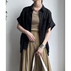 ブラウス シャツ 「WEB限定」リヨセル×ジョーゼット切替シャツ レディース