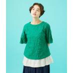 ブラウス シャツ ランダムドットリップルブラウス レディース