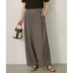 パンツ タック ラップワイドパンツ レディース