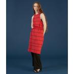 ワンピース 「crinkle crinkle crinkle」border back slit dress/ボーダーバックスリットドレス