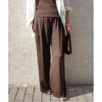 パンツ *追加 SILK SATIN イージーパンツ レディース