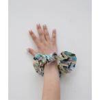 シュシュ GANNI Printed cotton frill scrunchie