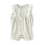 ベビー服 ロンパース レース切替カバーオール