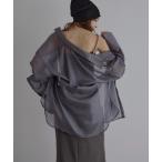 ブラウス シャツ Organdy Gloss Over Shirt レディース