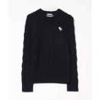 ショッピングAbercrombie 「Abercrombie&Fitch」 ワンポイント長袖ニット S ネイビー メンズ