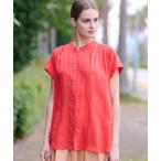 ブラウス シャツ ガーメントダイラミーフレンチシャツ レディース