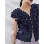 ブラウス シャツ WZIPフリルブラウス 夏服 レディース