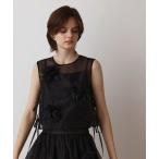 メッシュフラワートップ レディース