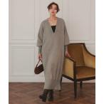 ショッピングニットワンピース ワンピース ウェーブネックニットワンピース