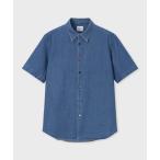 ショッピング半袖シャツ シャツ マルチカラーボタン デニム半袖シャツ / 152301 619PN メンズ