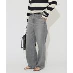 「Spick & Span」 「upper hights」ダメージ加工デニムパンツ 26 グレー レディース