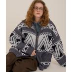 「MUHET」 ニットカーディガン MEDIUM チャコールグレー レディース