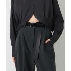 スラックス パンツ 「LA PEAU DE GEM」belt hole slack/ベルトホールスラックス レディース