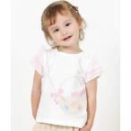 tシャツ 「接触冷感」シェルポシェットプリント袖チュールTシャツ(80~130cm) キッズ 子供服 男の子 女の子