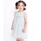 ワンピース 「お揃い」チェリーオーロラ箔プリントチュールワンピース(80~130cm) キッズ 子供服 男の子 女の子