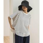 tシャツ ドライコットン裾ドッキングドルマンプルオーバー「洗濯機で洗える」 レディース