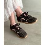 ショッピングスウェード スニーカー 配色スウェード風柔らかソールスニーカー レディース