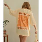 tシャツ ヴィンテージ風フラワープ�