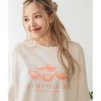 tシャツ オイスタープリント半袖オ�
