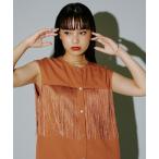 ベスト ジレ フリンジベスト レディース
