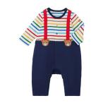 ベビー服 ロンパース プッチーうさこボーダーカバーオール
