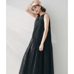 ワンピース 「コットン100/夏ワンピ/ナロー」シャーリングワンピース