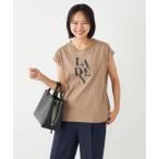 「SHIPS Colors」 半袖Tシャツ ONE SIZE ベージュ レディース
